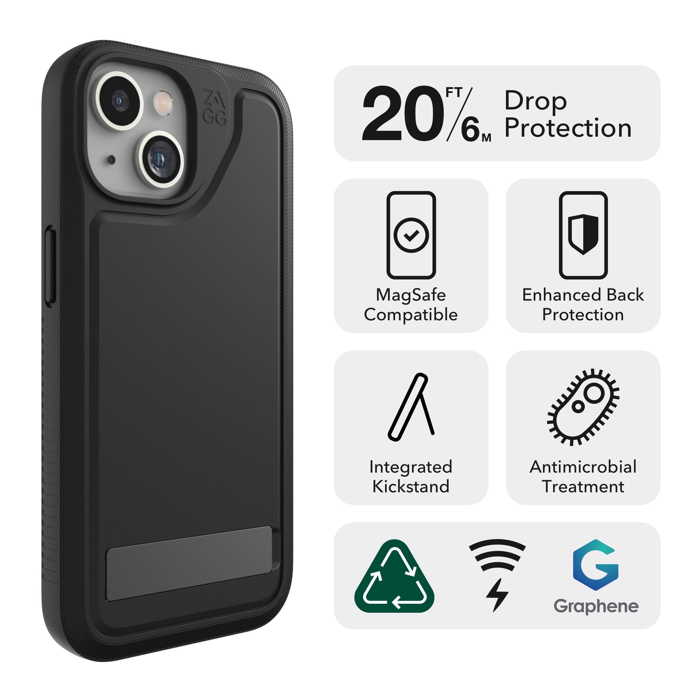 Everest Snap for MagSafe Stand Apple iPhone 15/14/13 Cell Phone Case